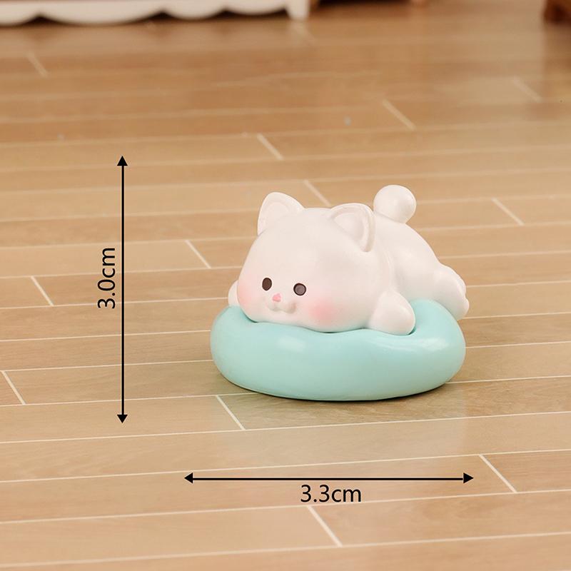 Mini Cute Resin Cat Dog Pig Rabbit Animal Doll Model Desktop Ornament Cartoon Figures Fairy Garden Decoration Accessories
