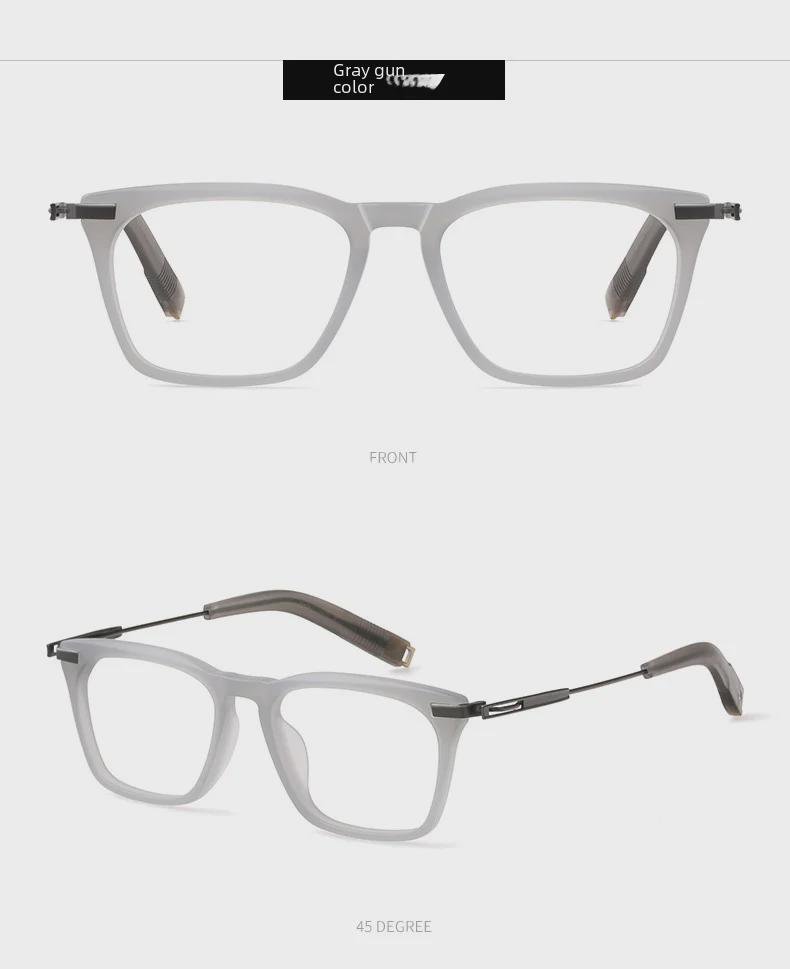 Japonské ručně vyráběné čtvercové brýle z čistého titanu pro muže a ženy, velký obličej, retro styl DLX 403