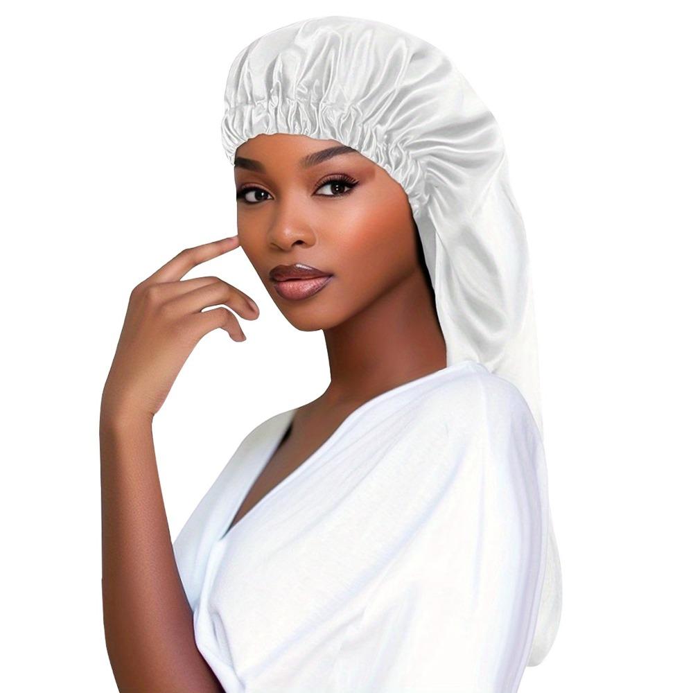 Polyester Sleep Cap Long Length Hair Bonnet Soft Texture Hair Cap Beauty Care
