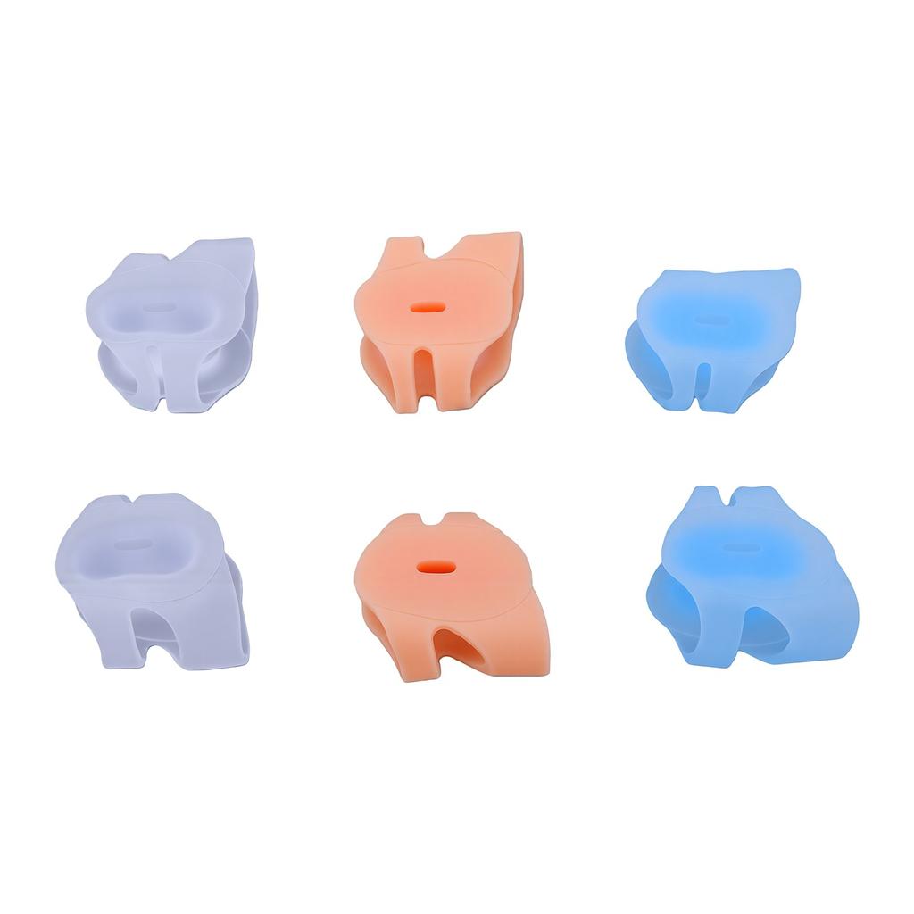 6 Pcs Toe Separators Double Loop Soft Silicone Big Toe Spacers Reusable Washable for Men Women