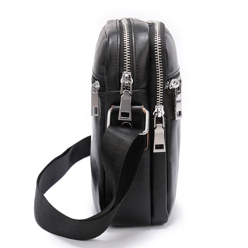 High Quality Men's Genuine Leather Briefcases Middle Size Male Leather Messenger Bags Black Men Shoulder Bag Cross body Bags sac