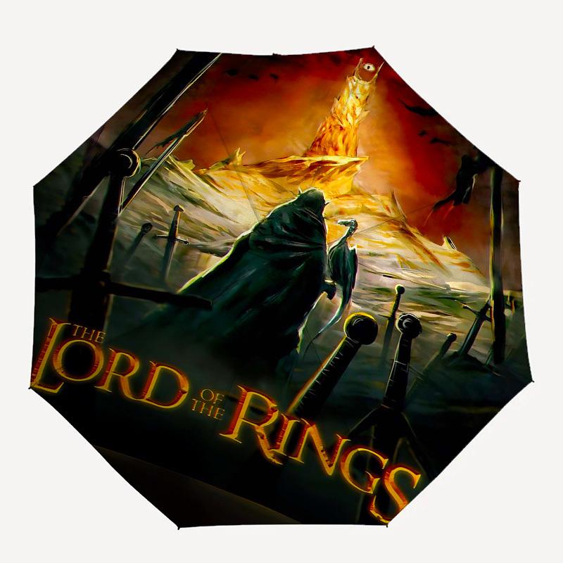 

1pc The Lord of the Rings Automatic Folding Umbrella - Compact 8-Rib Design, Durable Plastic & Iron1380L