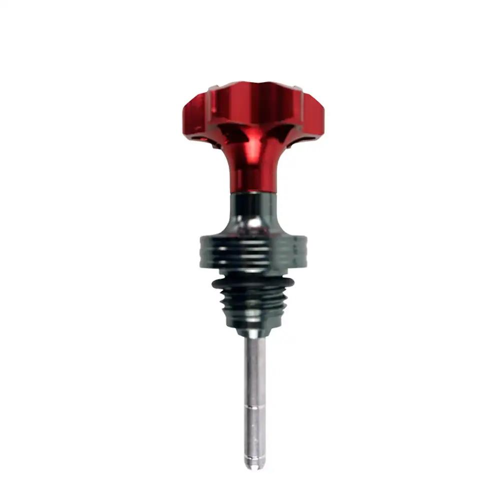 Scooter Motorcycle Engine Oil Dipstick Filler Cap Plug Engine Crankcase Oil Level Gauge Red Blue Black Gold Silver Aluminum