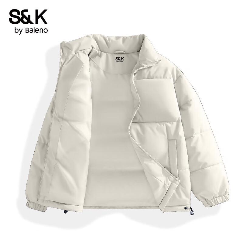 Baleno S&K Men's Solid Stand Collar Winter Padded Jacket