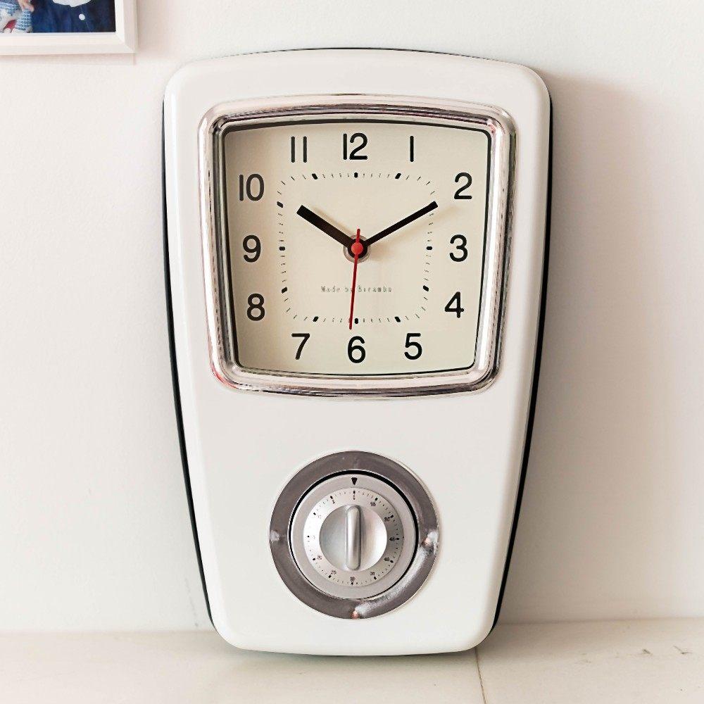 Japanese Style Iron Shell Silent Clock