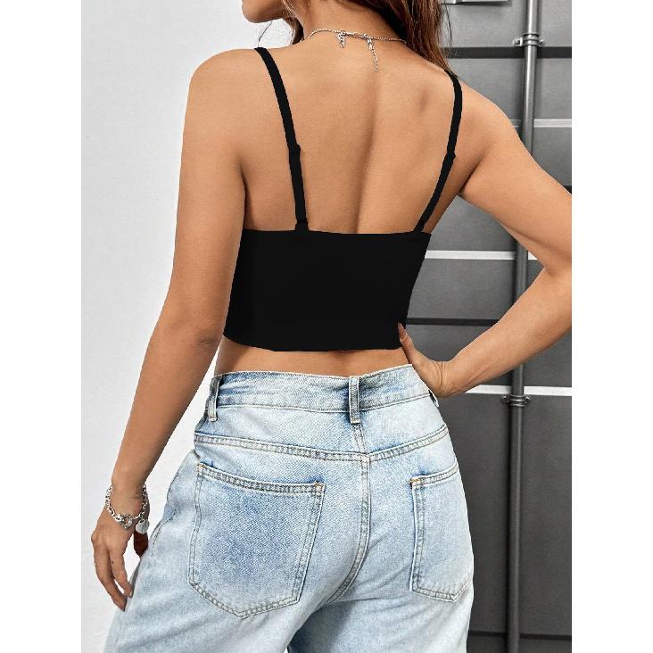 T-shirt sans manches à bretelles pour femme, haut polyvalent, coupe slim, décontracté et sexy