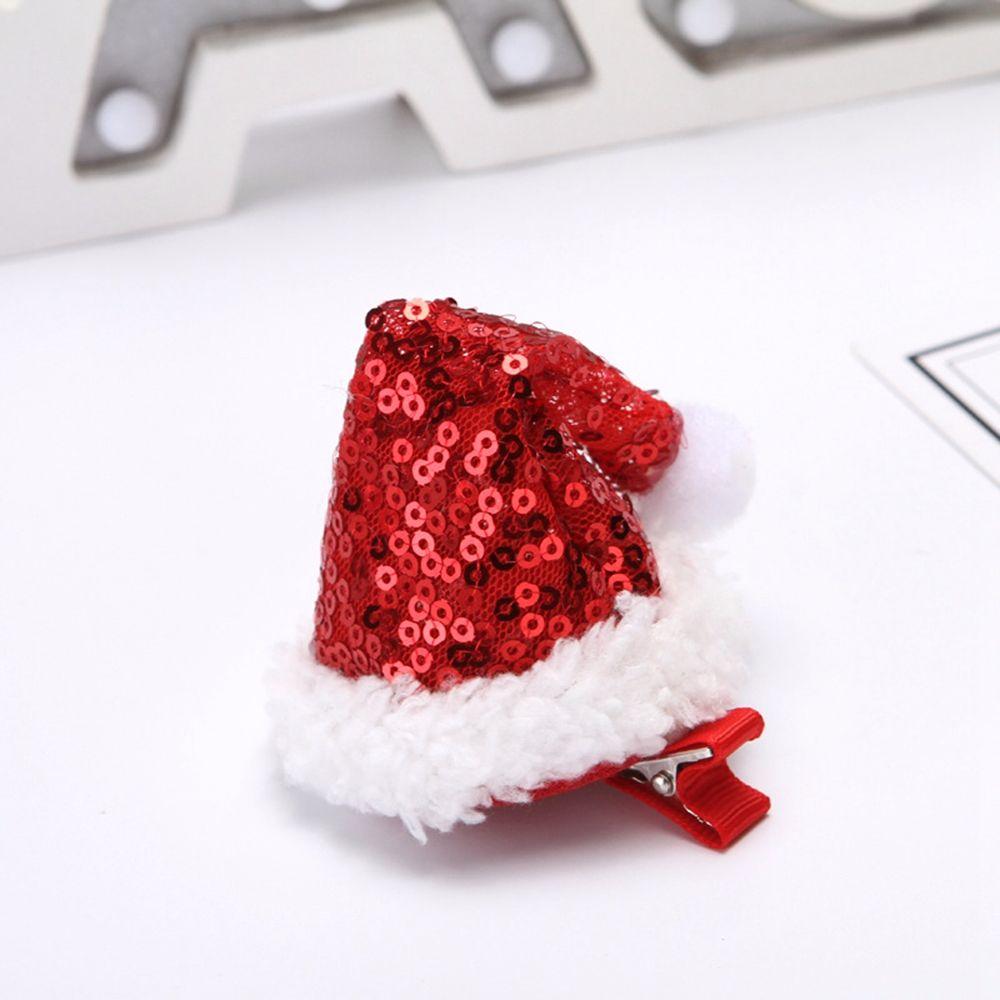 Cloth Zinc Zinc Alloy Christmas Hair Clip Korean Style Headwear Kids Hair Accessories Christmas Hat Hairpin