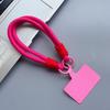 Macaron-Farbe Kurzes Handy-Lanyard Handy-Pad Doppelkopf Anti-Verlust Handgewebt Unisex Handgelenkband Kette Anhänger Lanyard