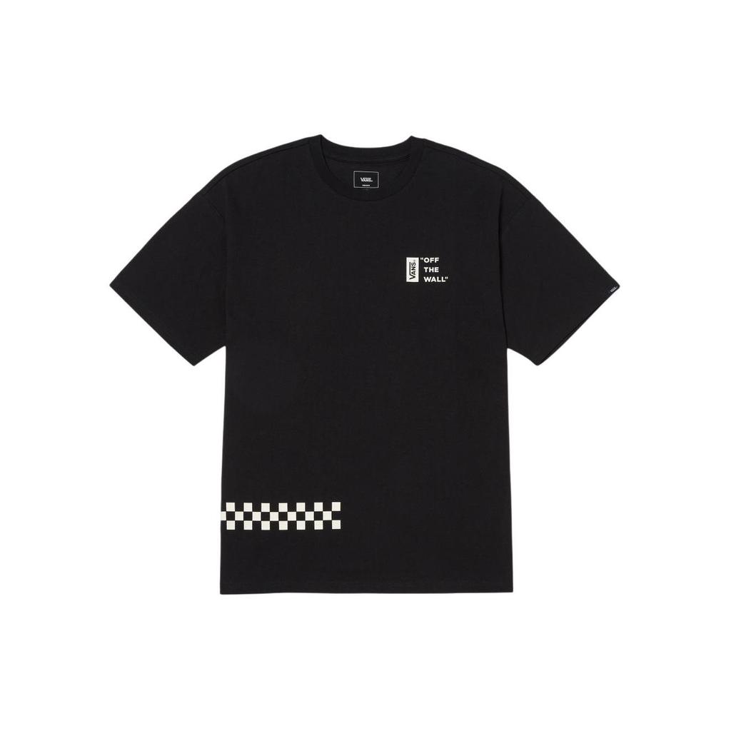 Vans T Shirts Men's Black Crew Neck Moderate Straight Fit VN000GQCBLK