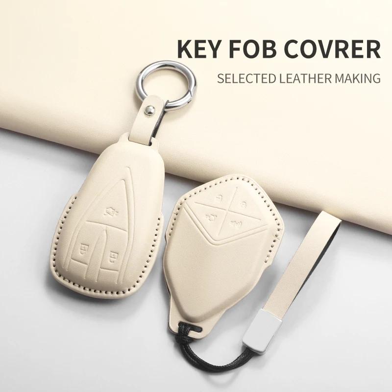 For Changan Deepal S7 SL03 2023 2024 Control Protect Cover Durable Accessories PU Leather Car Key Case Cover