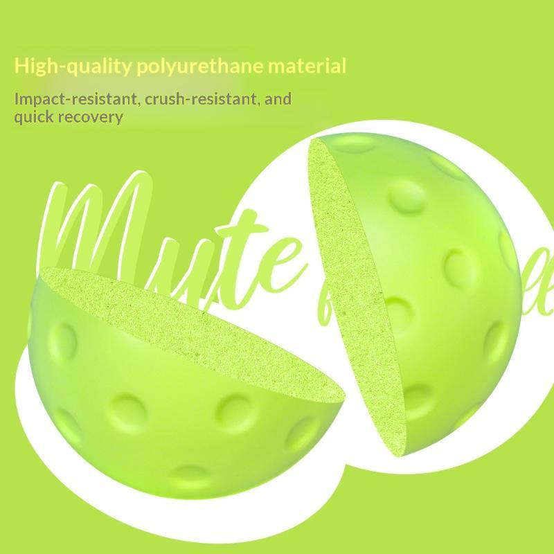 Silent Pickleball Balls Quiet Foam Pickleballs Practice Balls With Exact Real Ball Bounce Soft Pu Pickleball Ball For Indoor Use