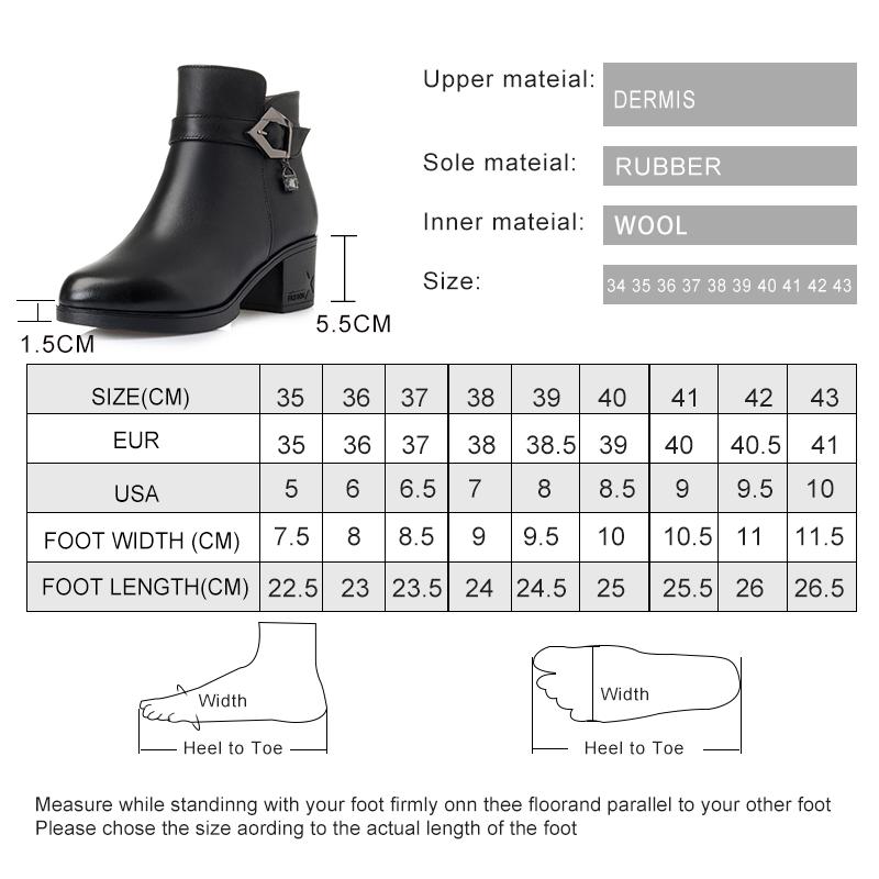 Fashion AIYUQI Women Snow Boots Genuine Leather 2025 New Winter Women Ankle Boots Large Size Wool Warm Non Slip Mom Boots