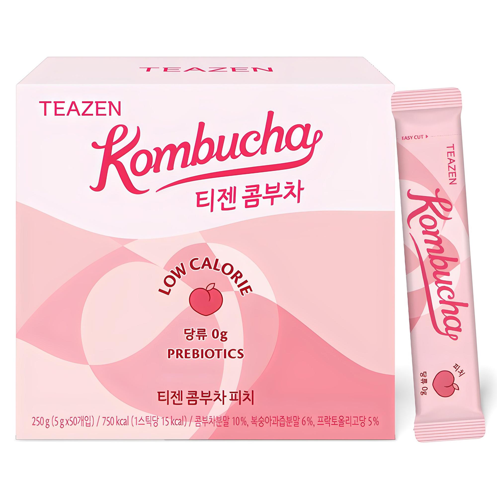 Teazen Kombucha Peach 50 sticks, Korea Kombucha