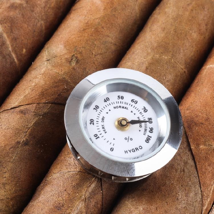 28mm Metall-Zigarren-Hygrometer Haushalts-Innen-Außen-Zigarrenkasten Feuchtigkeitsmesser