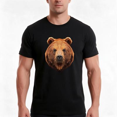 Bear Tshirt Summer Casual Cotton Tee Oversized Streetwear Tops Vintage Graphic Print Loose Fit Short Sleeve 100 Cotton