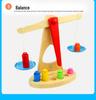 Wooden Balance Scale Toy for Early Learning: Teaches Babies Balance Principles, Ages 0.5-3 Years