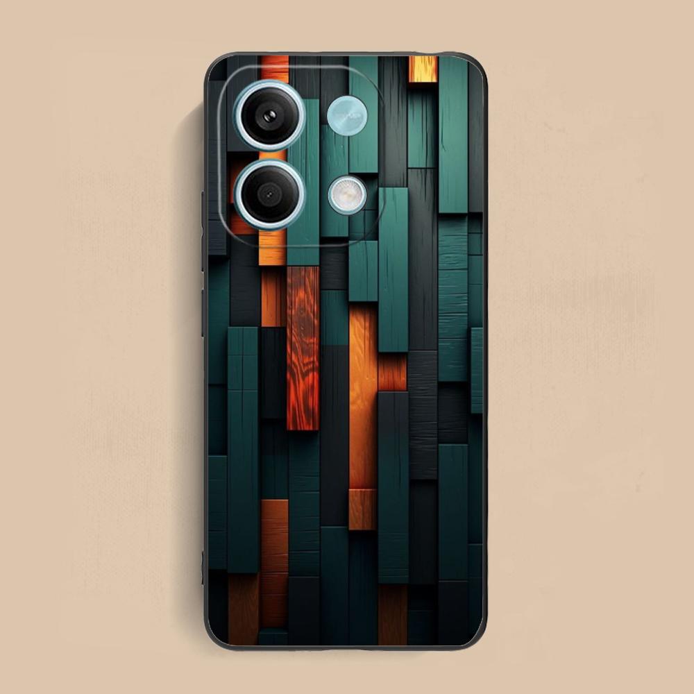 Wood Texture Mobile Cell Phone Case for Xiaomi Redmi Note 14 13 12 11 S Pro Plus 4G 5G Colorful Printing Cover Smartphone Luxury