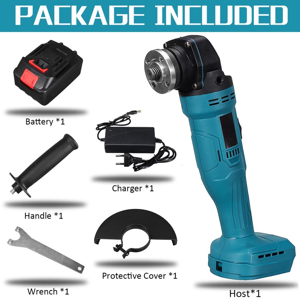 21V Cordless Angle Grinder 11000rpm Li Battery Electric Polishing Cutting Machine Power Tools For 18V Battery New