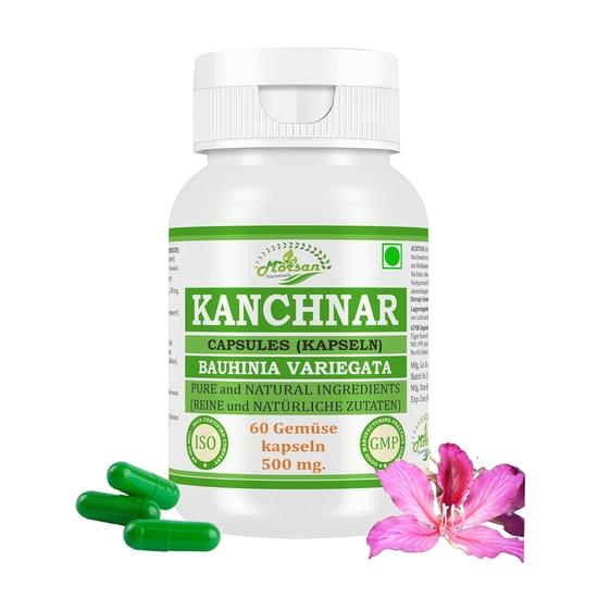 Morsan Nutraveda Kanchnar (Bauhinia Variegata) Extract Capsule | 60 x 500 mg Veg Capsules | Promotes Thyroid Balance (Pack of 2)