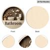 2D Flat Wooden Contemporary Bathroom Sign, 7.87inches Retro Decorative Hanging Ornament, Home Toilet Wall Art /tabletop Decor