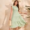 Kurzärmeliges Boho-Kleid für Damen, lässig, lockere Passform, Sommerkleid mit Blumendruck und Taschen