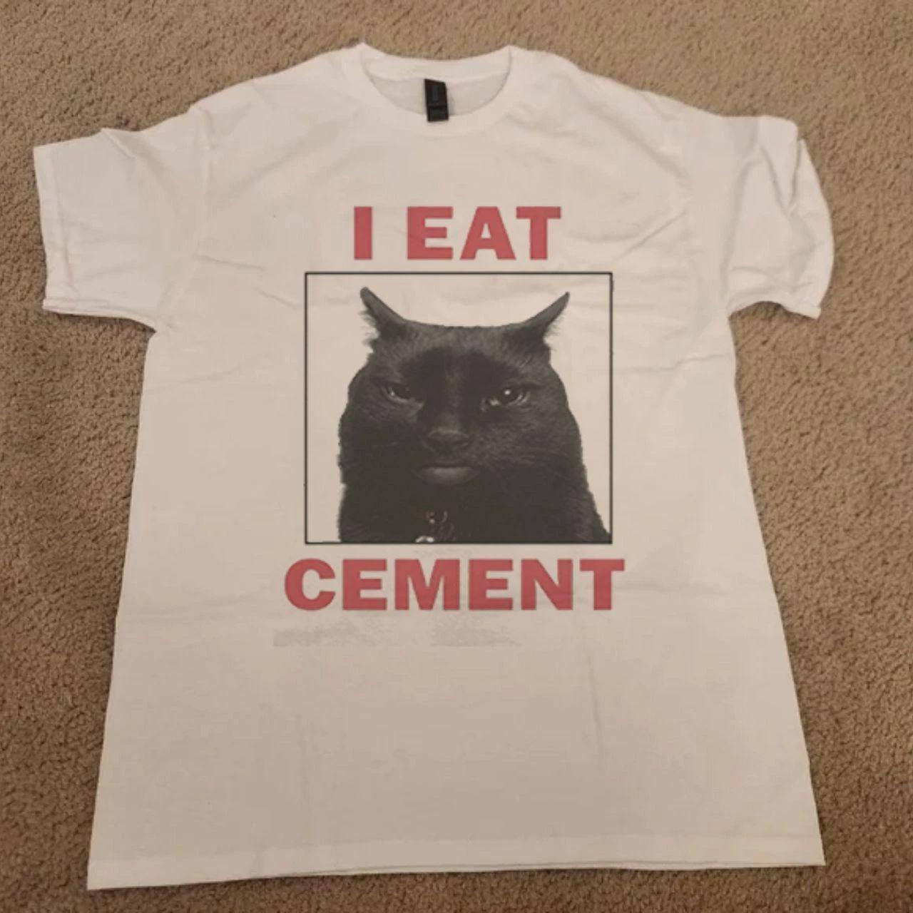 Vintage Style “I Eat Cement” Graphic T-Shirt S