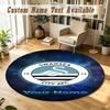 Round Rug Custom NameSwansea City FC Pattern Non Slip Carpet Home Floor Decor