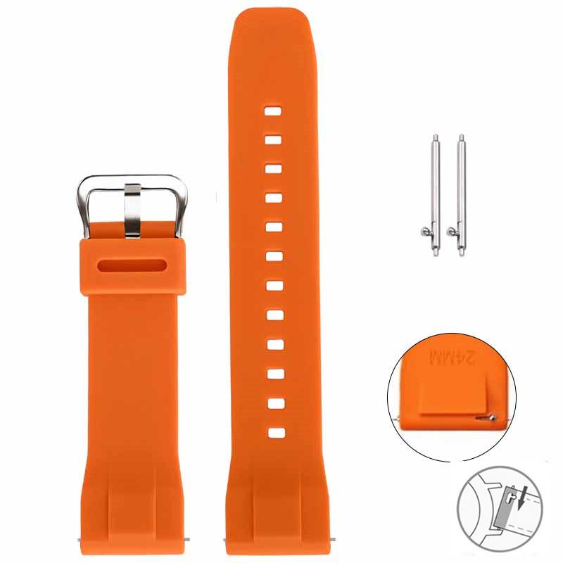 Cinturino in Silicone ad Alta Resistenza per Casio Serie PROTREK PRG-650Y/600 PRW-6600 GA-2000 Uomo Sportivo Impermeabile Cinturino Braccialetto 24mm