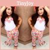Adorable Toddler Girls Kids Floral Tops Pants Trousers Headband 3pcs Outfits Set Clothes
