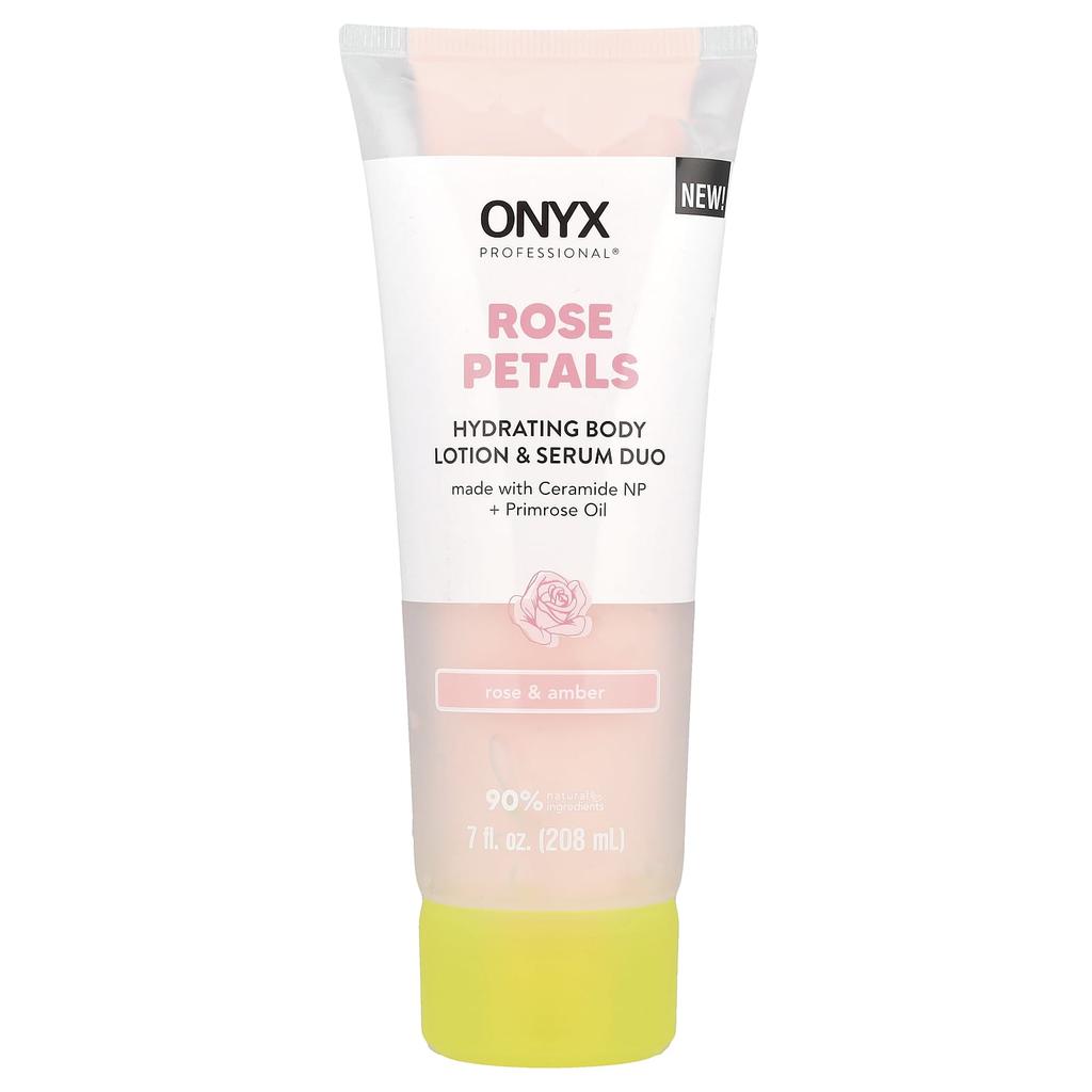 Rose Petals, Hydrating Body Lotion & Serum Duo, Rose & Amber, 208Ml(7Fl Oz)