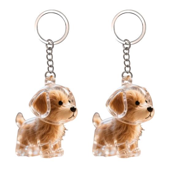 Dog Hair Storage Bottle Pet Memorial Keychain Transparent Hair Locket