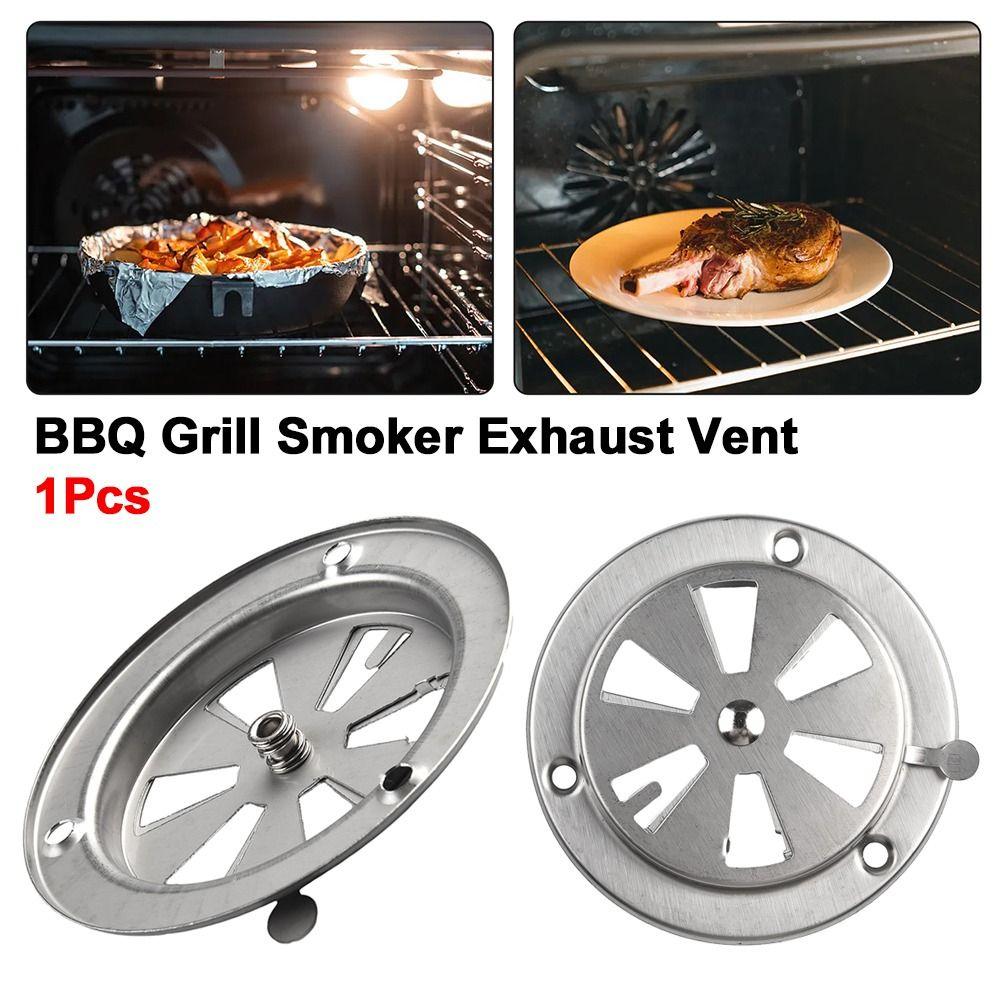 1Pcs Adjustable Vent Hole BBQ Grill Exhaust Vent Silver Air Control Valve  for Oven Test Chamber