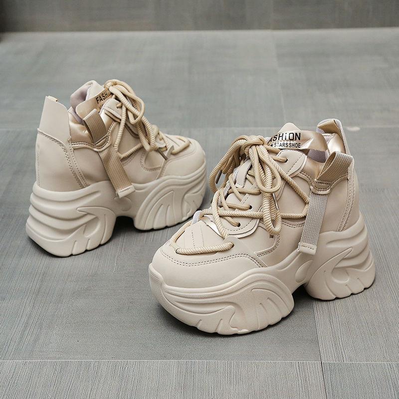 Женские теплые кроссовки на высокой платформе с мехом для снегоступов Модные женские — фото 12