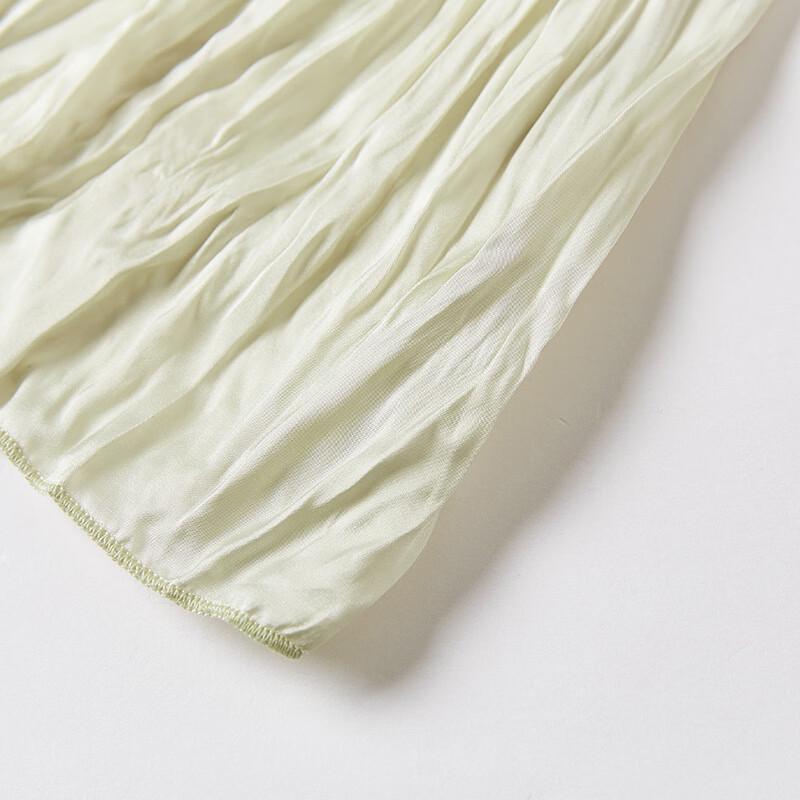 Xiangying Pleated A-Line High-Waist Midi Skirt