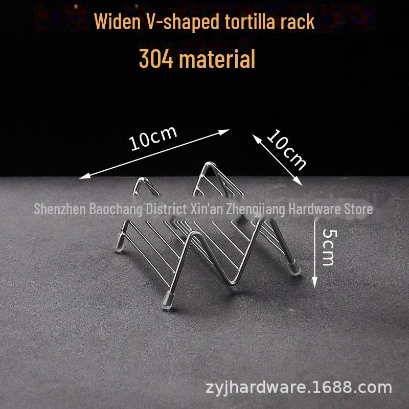 304 Stainless Steel V-Shaped Taco Holder for 2 or 3 Tortillas