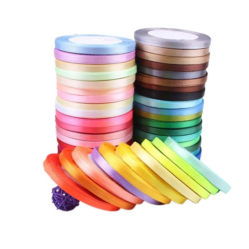 25Yards 6mm Silk Satin Ribbons for Crafts Bow Handmade Accessories for Clothing Accessories and Hats DJIY