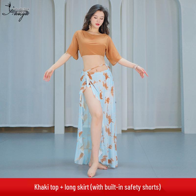 French Belly Dance Costume - Mesh Performance & Practice Set for Girl Groups