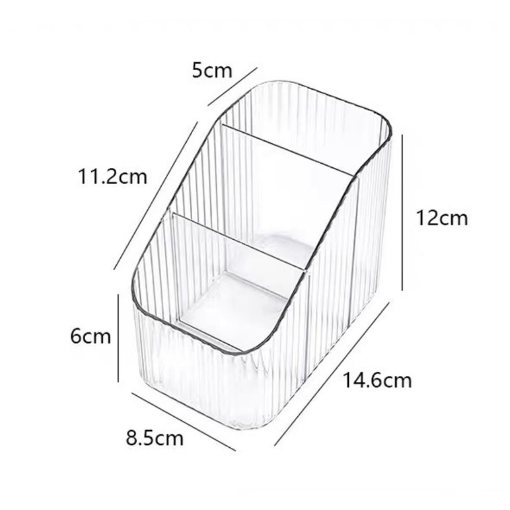 Multi-function Desktop Storage Box Transparent Cosmetics Organizer Box Makeup Brushes Holder