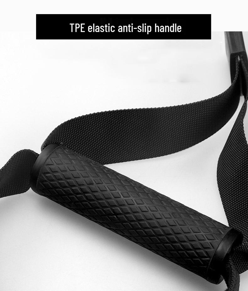 Multifunctional TRX Suspension Fitness Set with Resistance Bands and Ropes