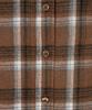 VIVABROWN 85-Viva068 House Forest Oversized Pocket Long Sleeve Check Shirt Brown