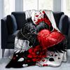 1PC Custom Name Love Wings Hearts Flannel blankets Patterns Throw Blanket All-Season Soft Gift for Couch, Bed, Camping gifts