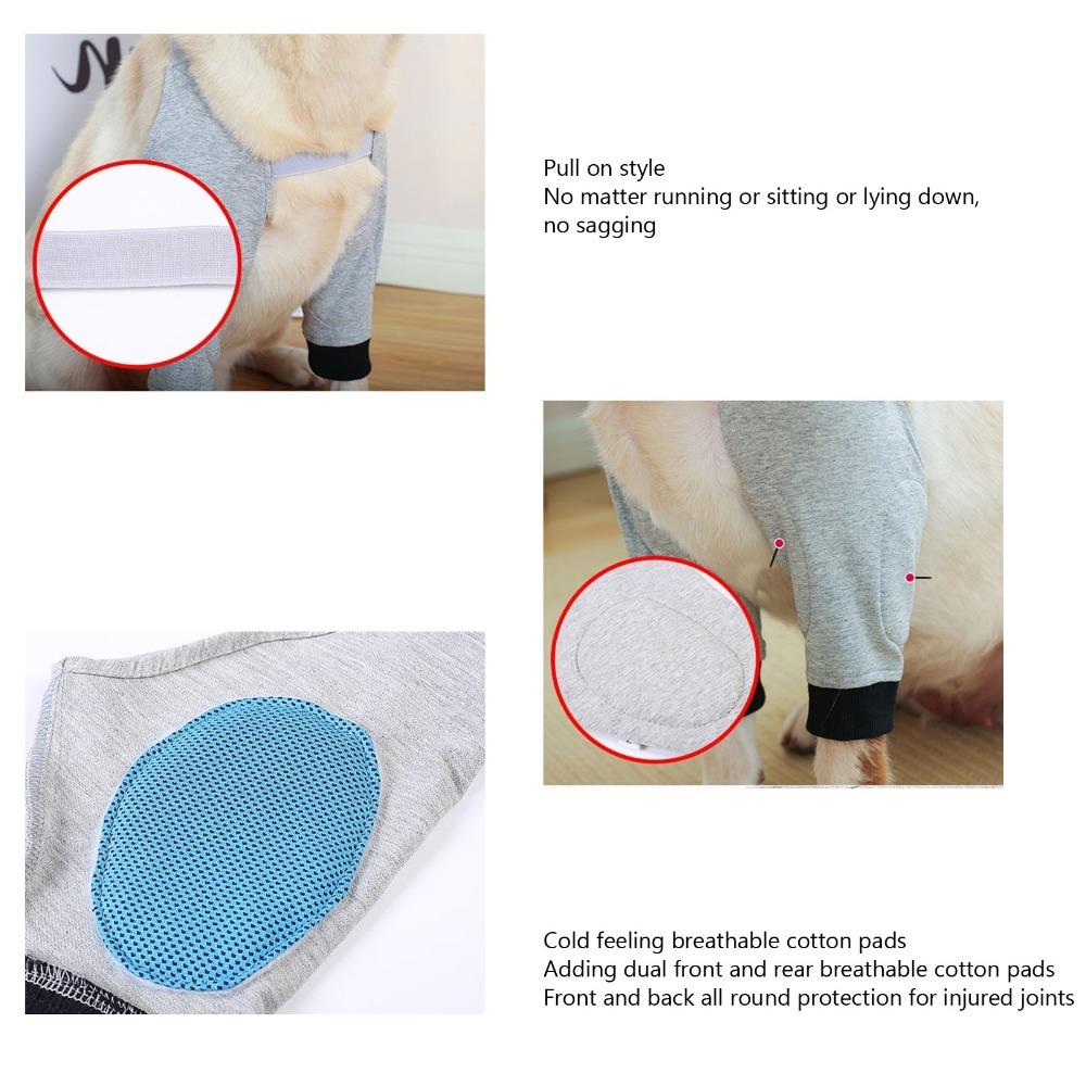 Elastic Fabric Dog Leg Brace Adjustable Dog Joint Wrap Dog Recovery Sleeve  Post Surgery Use