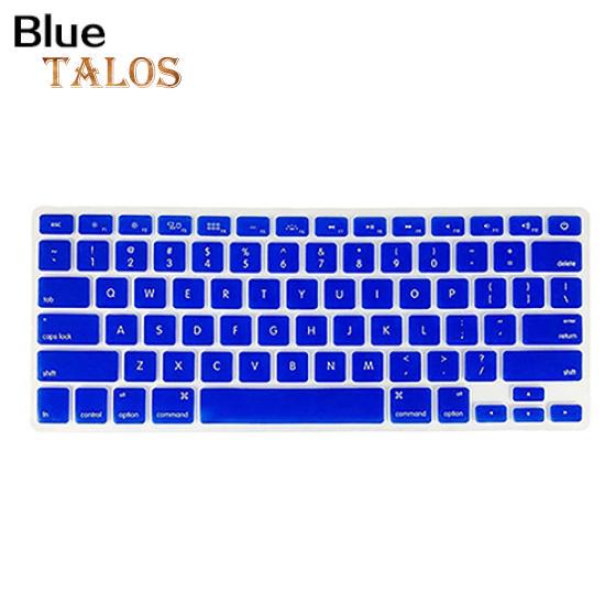 

Красочный мягкий силиконовый чехол для клавиатуры для Apple Air Pro, американская версия, ноутбук, компьютерные гаджеты Air / Pro 13 15 17 синий