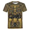 Europe And America Hot Sale Viking Tattoo Art T shirt Men's 3D Print T-shirts Summer Casual Sports Short Sleeve Retro Tops
