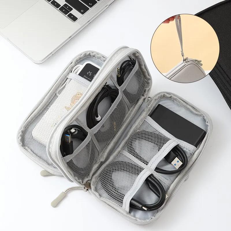 Travel Portable Digital Product Storage Bag  Data Cable Organizer Headset Charging Treasure Box Bag