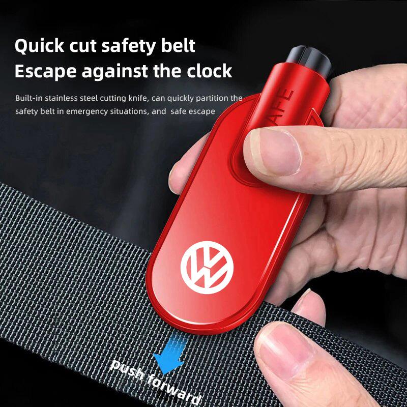 Car Safety Hammer Emergency Window Breaker for Volkswagen VW GTI SR32 GOLF JETTA PASSAT Polo TIGUAN Seat Belt Cutter wheelcap