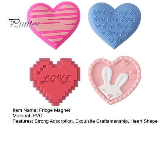Whiteboard Magnets 4Pcs Fridge Three-dimensional Heart-shaped Creative Styling Strong Adsorption Multiple Use Refrigerator Stickers Home Decor Lovely