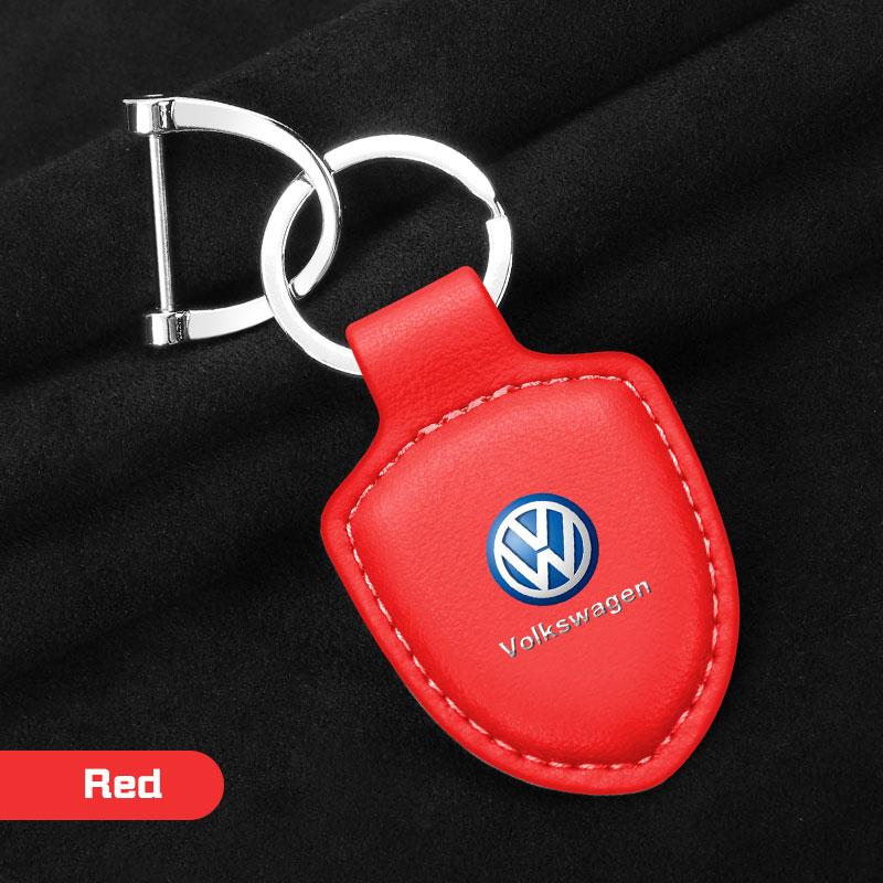 Portachiavi Portachiavi Emblema Auto in Pelle per Volkswagen VW R Rline ID.3 ID4 Polo Passat B5 B7 Golf 8 Touran Caddy GTI Portachiavi in Metallo Jb9