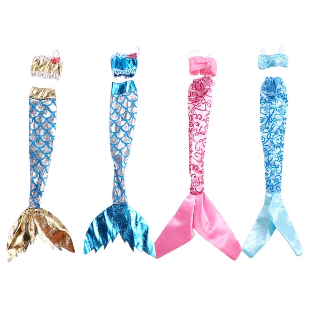 Crossdress Mermaid Doll Clothing Fairy Dress Set Doll Cosplay Clothes Mermaid Tail Wedding Dress