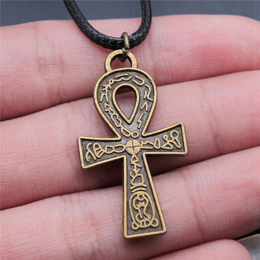 Kreuz Ankh Antikes Ägyptisches Amulett Anhänger Antike Bronze Metall Brautkragen Halskette Bestseller